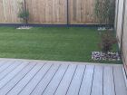 Garden makeover. Decking, Lawn, Planting with Cobble Beds